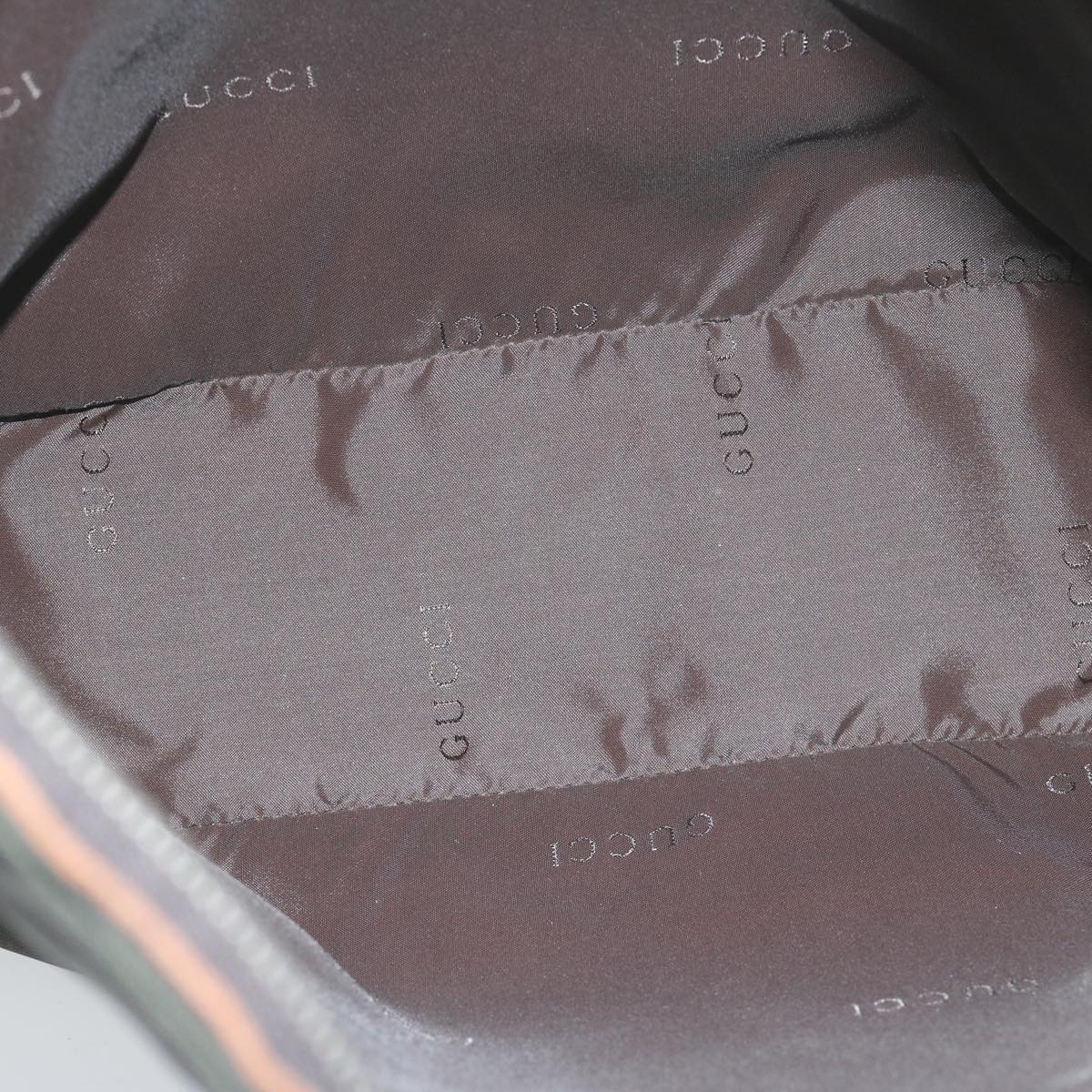 GUCCI Shoulder Bag Nylon Brown bs10421