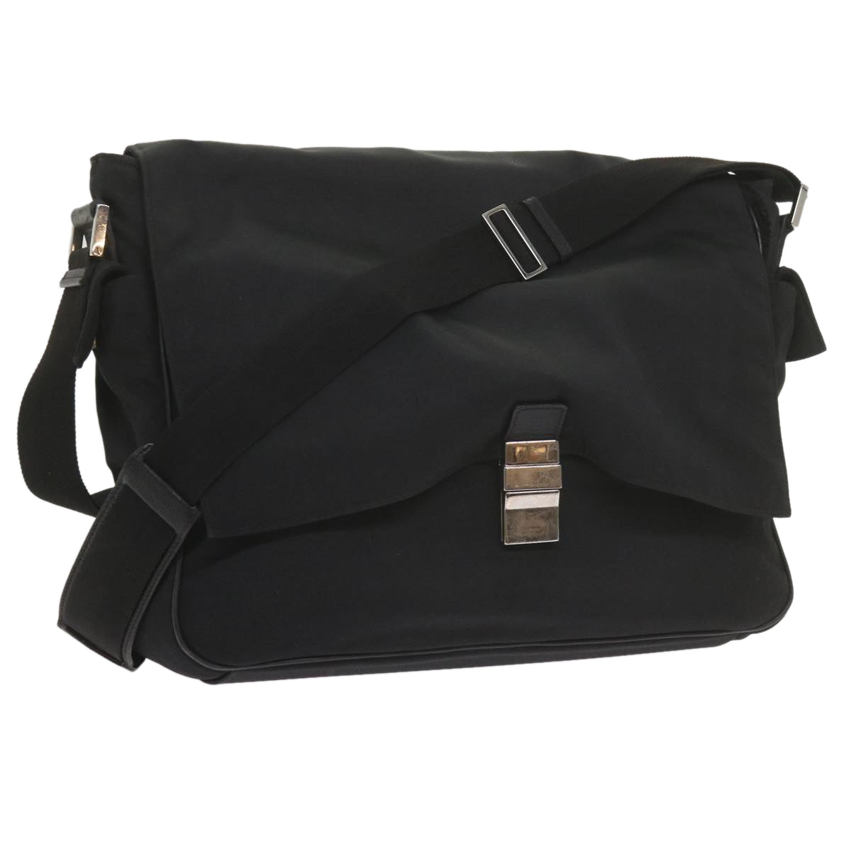 GUCCI Shoulder Bag Nylon Black bs10426