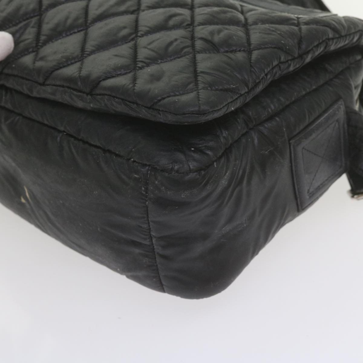 CHANEL Cococoon Shoulder Bag Nylon Black CC bs10518