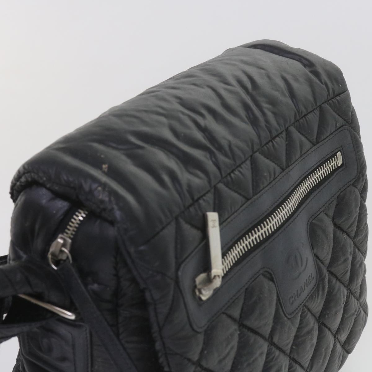 CHANEL Cococoon Shoulder Bag Nylon Black CC bs10518