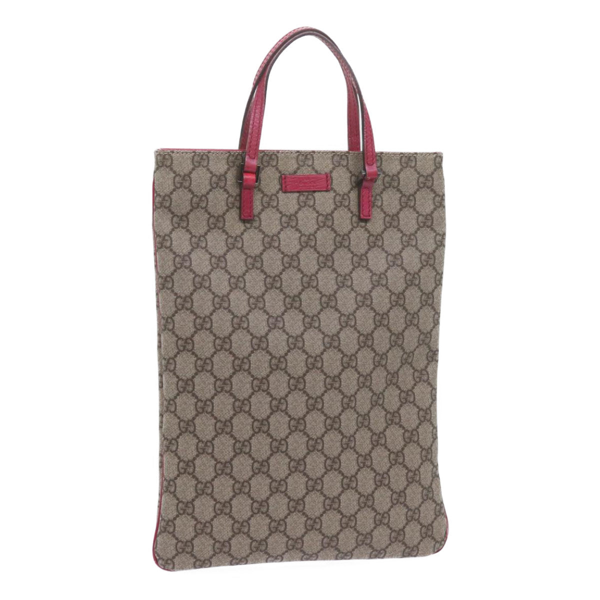 GUCCI GG Supreme Hand Bag PVC Leather Beige 117551 bs10599
