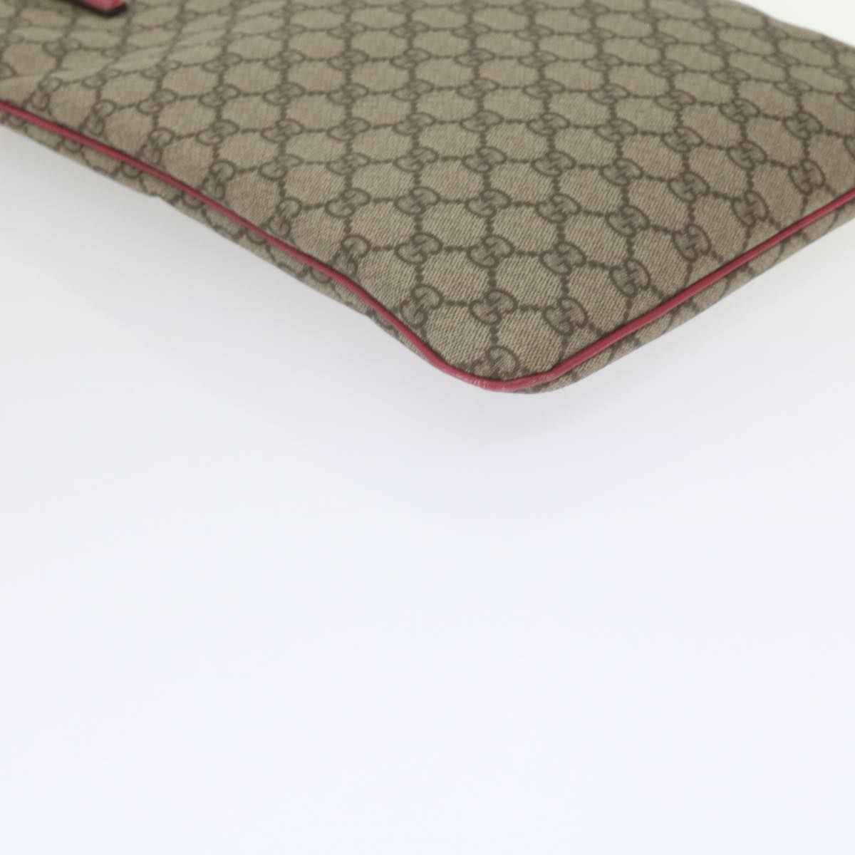GUCCI GG Supreme Hand Bag PVC Leather Beige 117551 bs10599