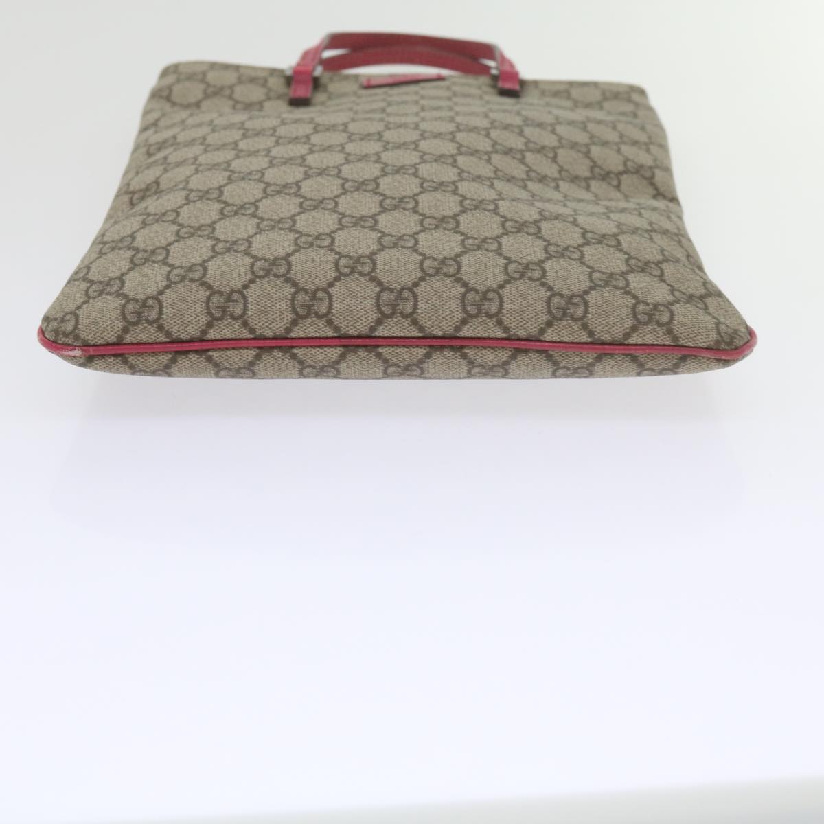GUCCI GG Supreme Hand Bag PVC Leather Beige 117551 bs10599
