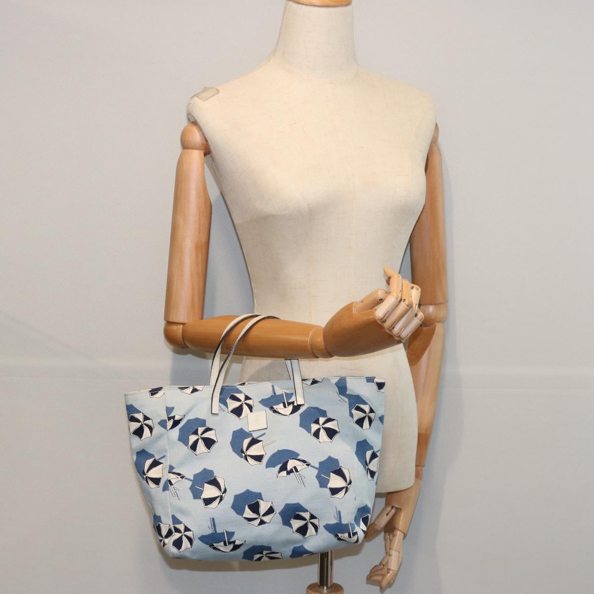 GUCCI Hand Bag Canvas Blue 284721 bs10615