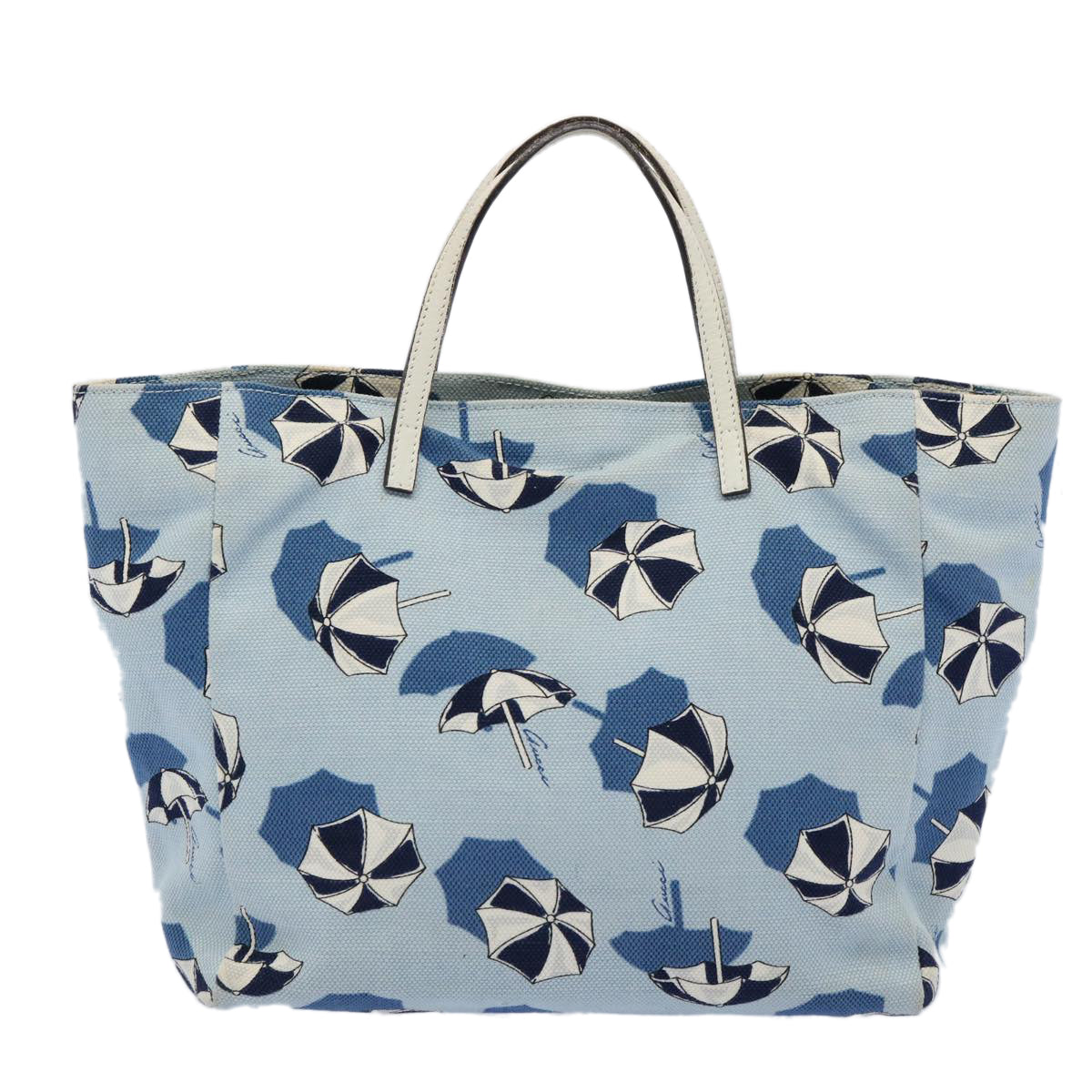 GUCCI Hand Bag Canvas Blue 284721 bs10615
