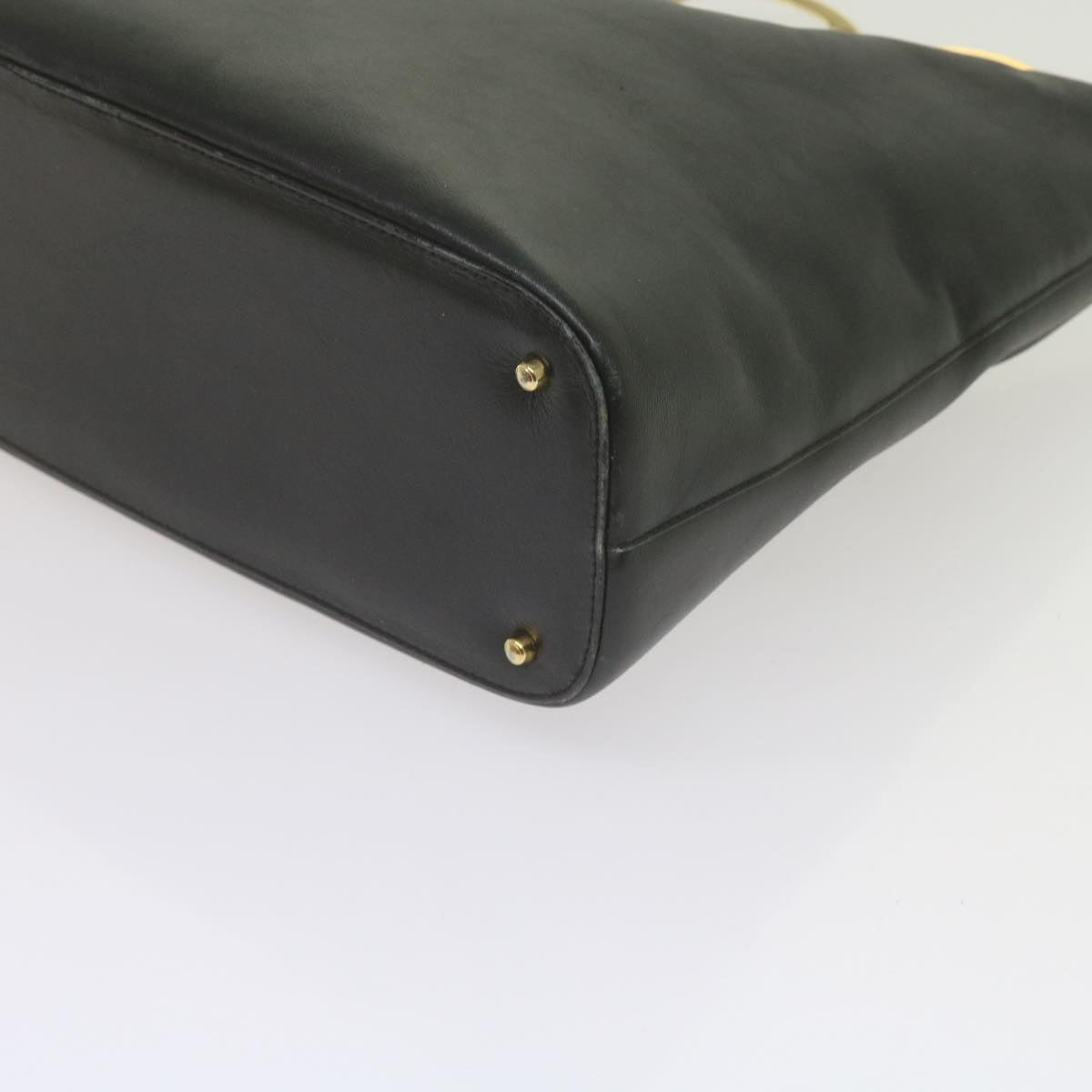 GUCCI Shoulder Bag Leather Black 001 1998 1805 bs10616