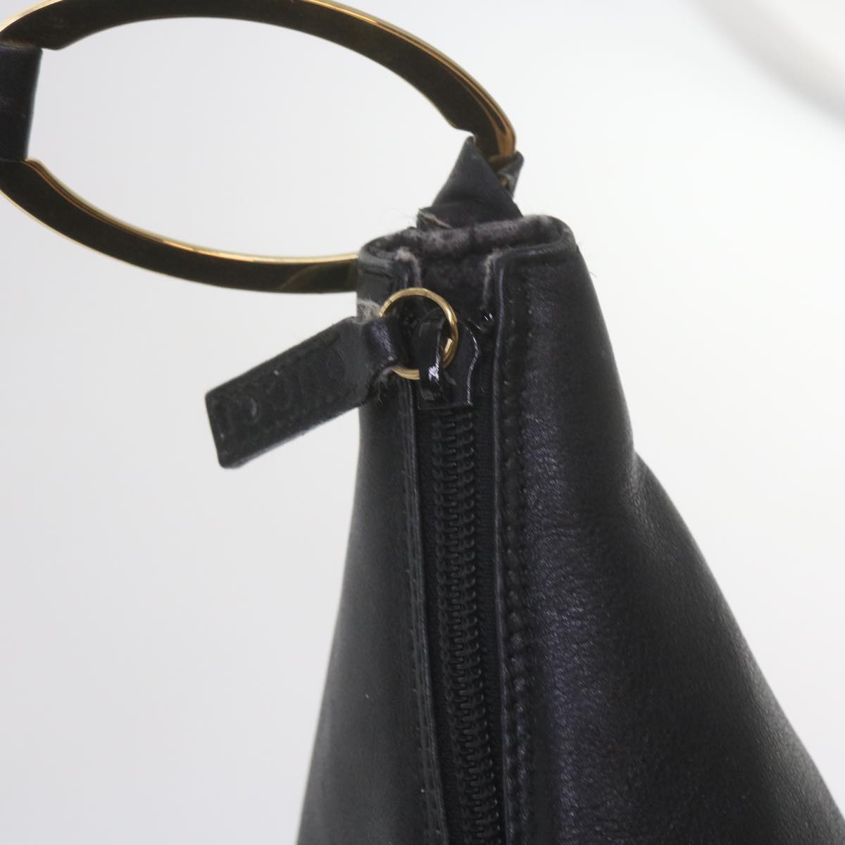 GUCCI Shoulder Bag Leather Black 001 1998 1805 bs10616
