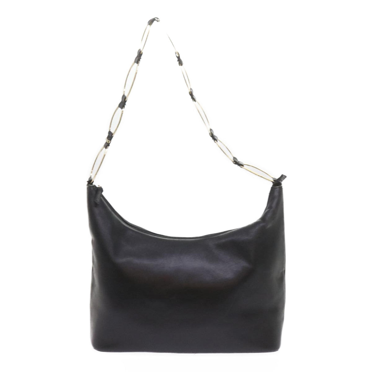 GUCCI Shoulder Bag Leather Black 001 1998 1805 bs10616