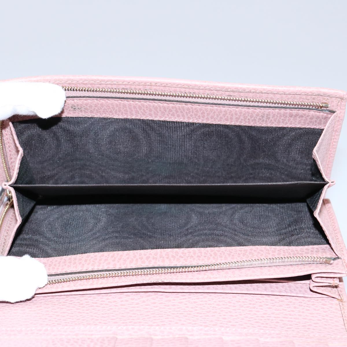 GUCCI Long Wallet Leather Pink 354498 bs10632