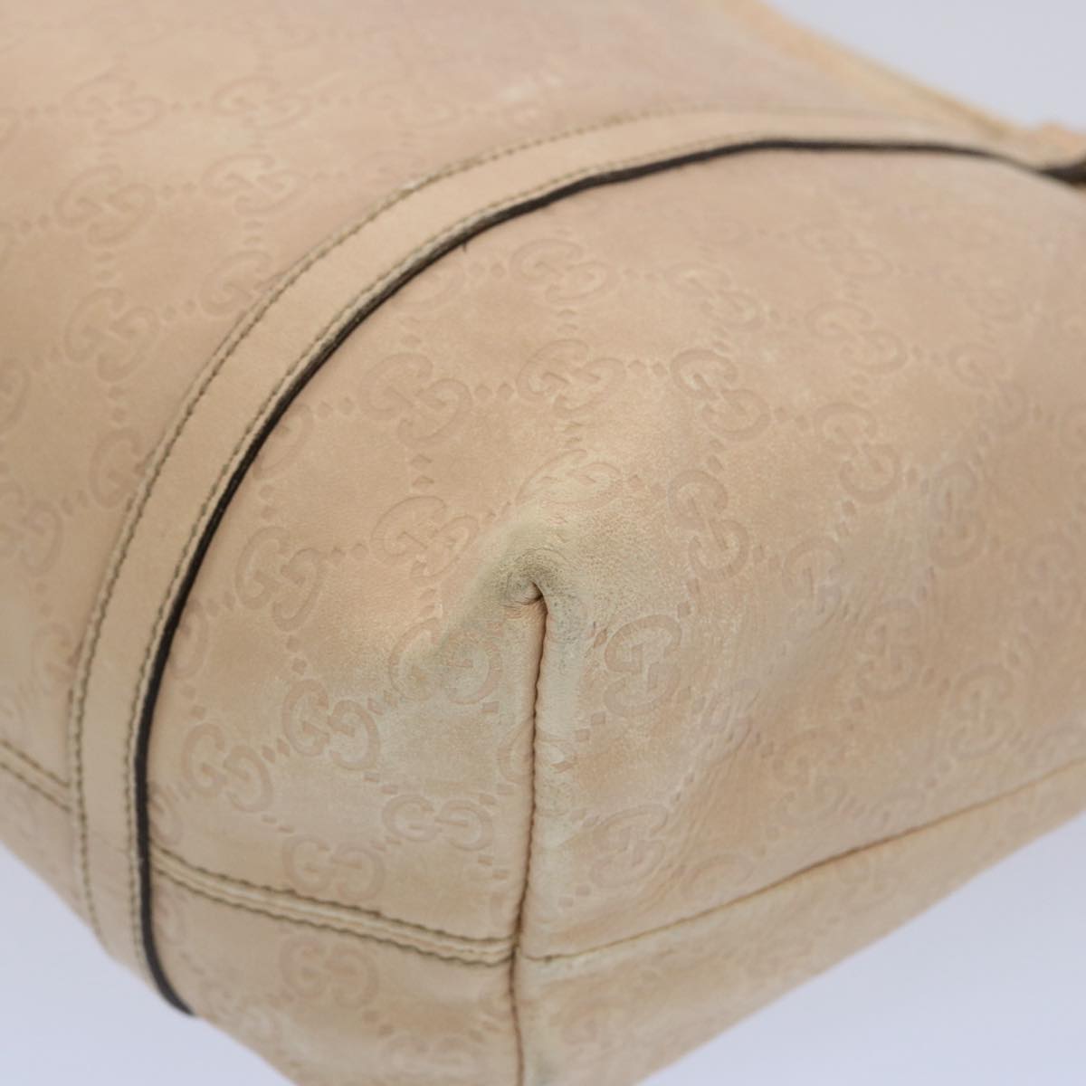 GUCCI GG Canvas Guccissima Tote Bag Beige 197953 bs10664