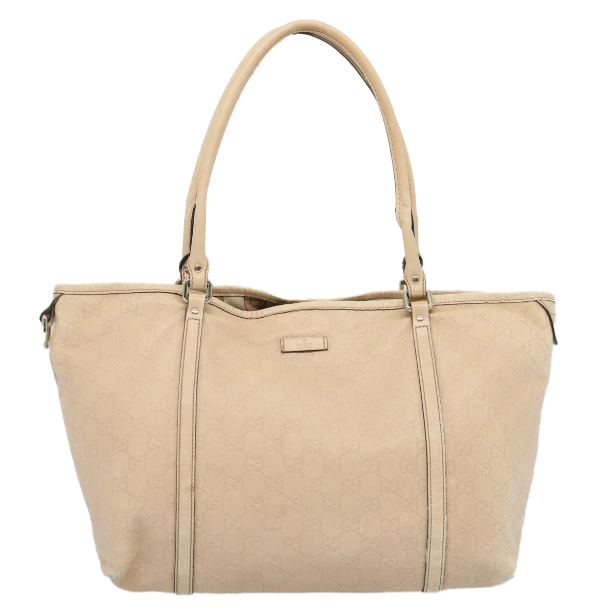 GUCCI GG Canvas Guccissima Tote Bag Beige 197953 bs10664