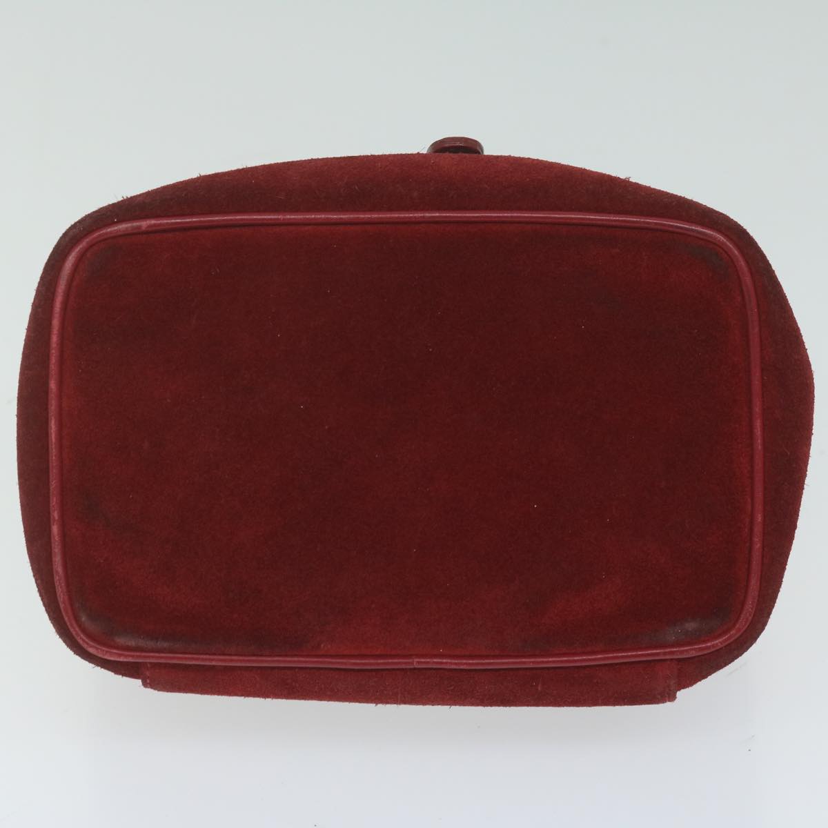 GUCCI Vanity Cosmetic Pouch Suede Red 032 1705 0141 bs10687