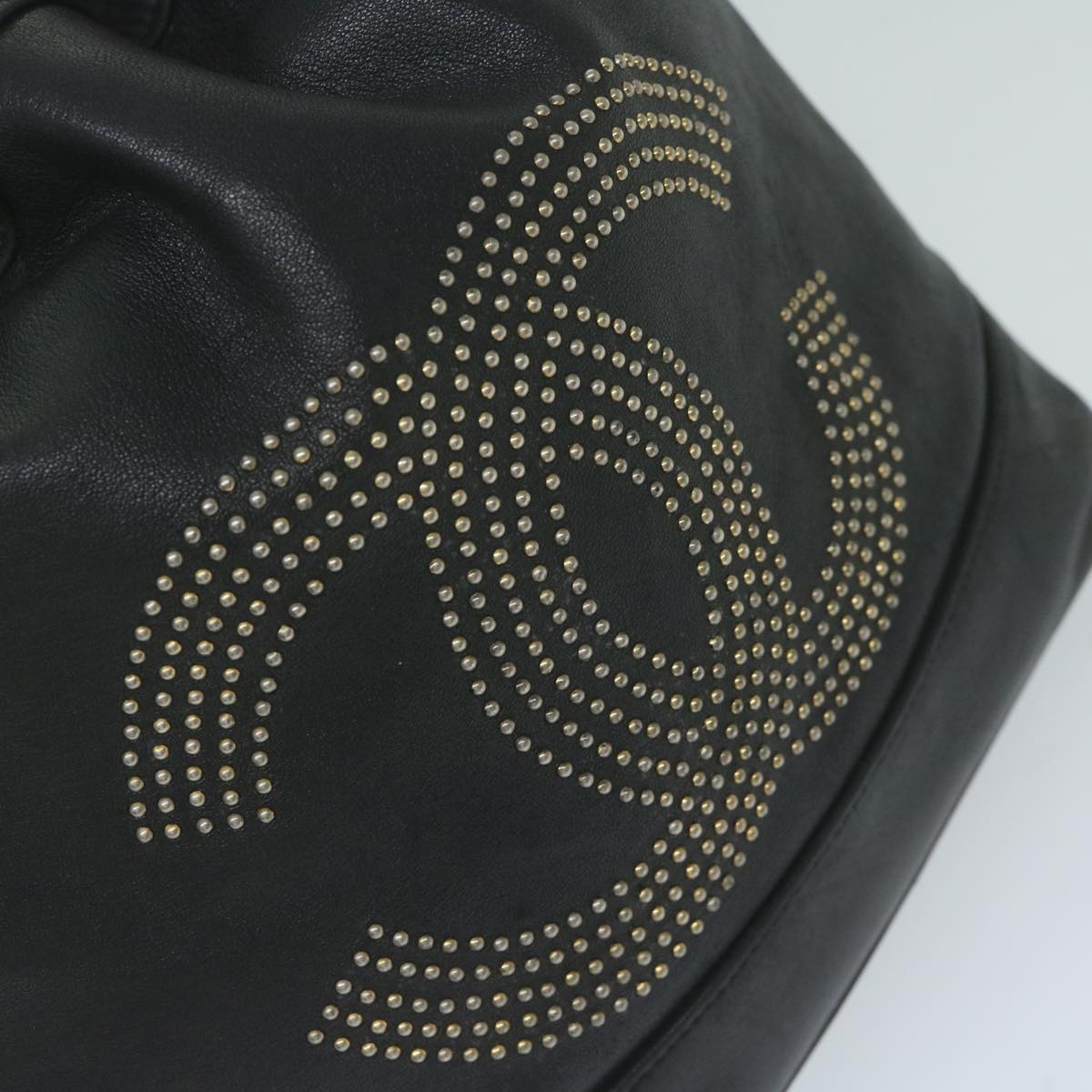 CHANEL Shoulder Bag Lamb Skin Black CC bs10702