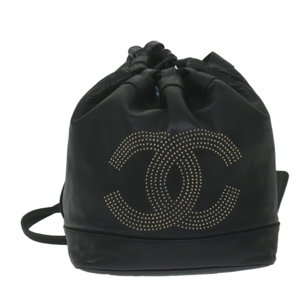 CHANEL Shoulder Bag Lamb Skin Black CC bs10702