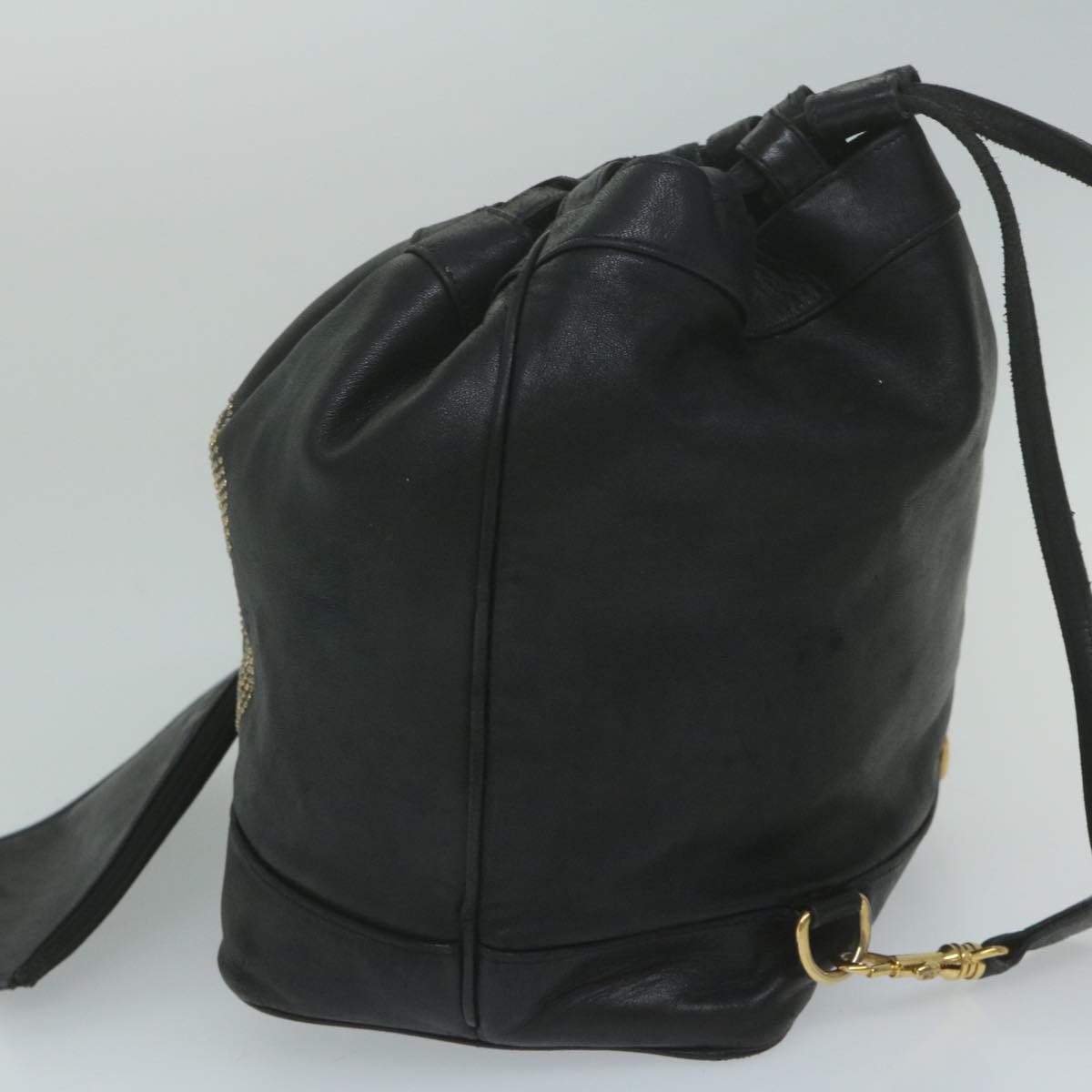 CHANEL Shoulder Bag Lamb Skin Black CC bs10702