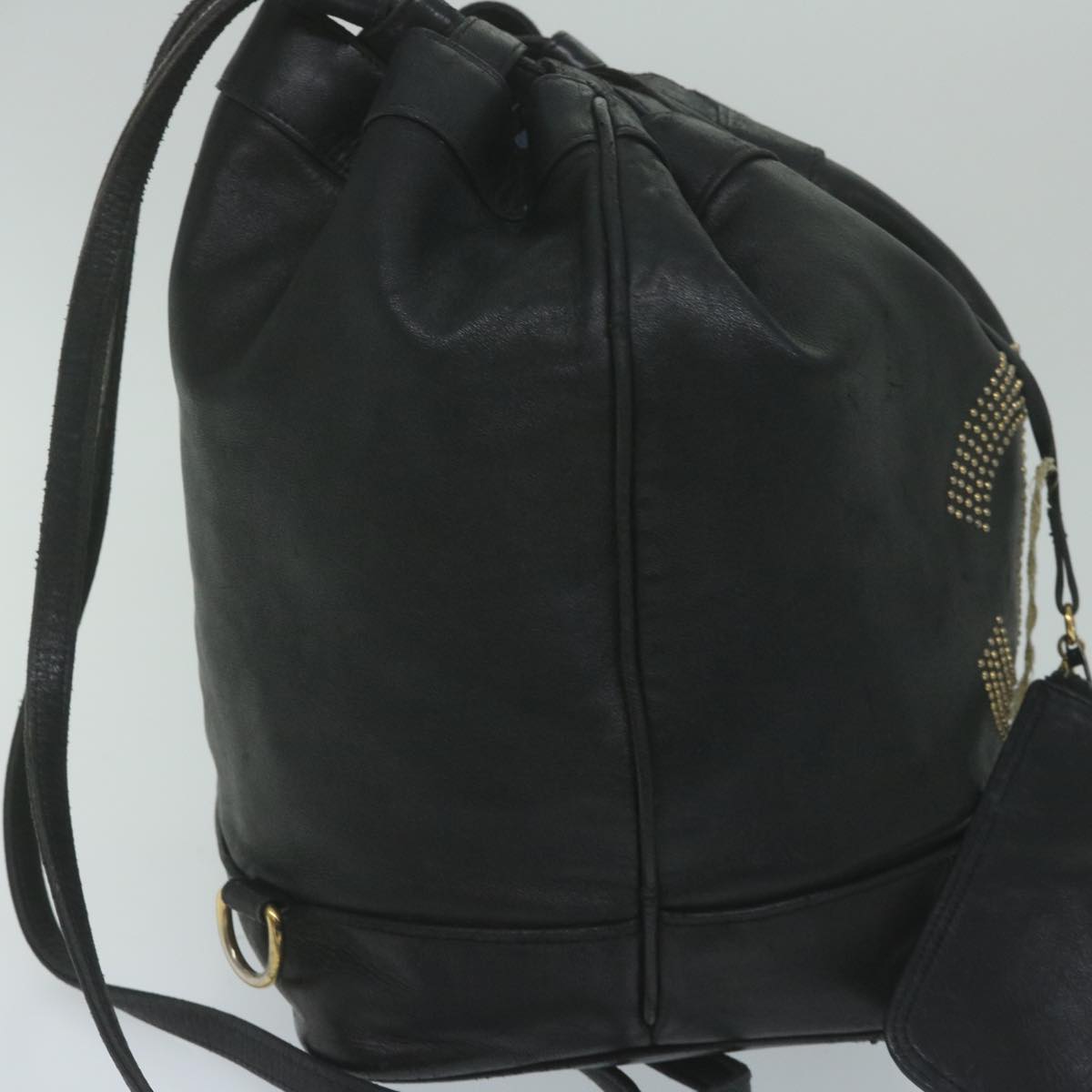 CHANEL Shoulder Bag Lamb Skin Black CC bs10702