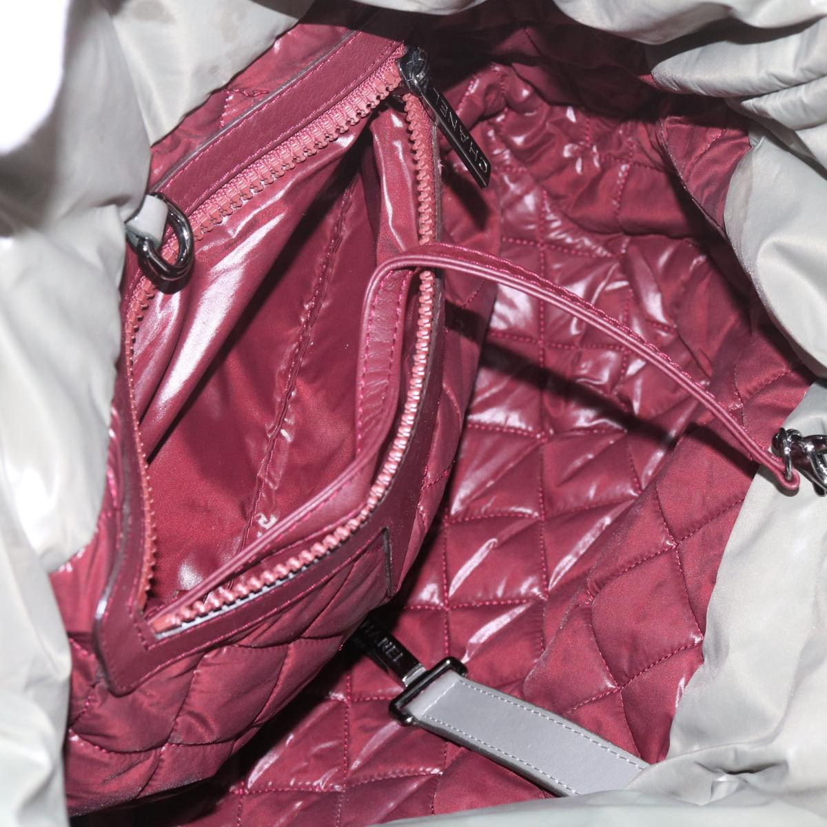 CHANEL Cococoon Shoulder Bag Nylon Gray CC bs10830
