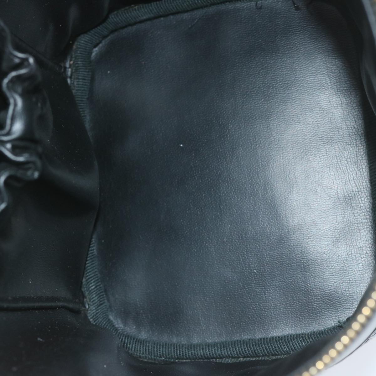 CHANEL Vanity Cosmetic Pouch Leather Black CC bs10975