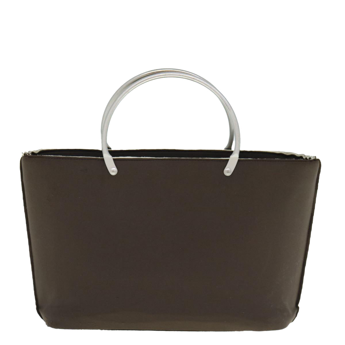 CHANEL Hand Bag Nylon Brown CC bs11011