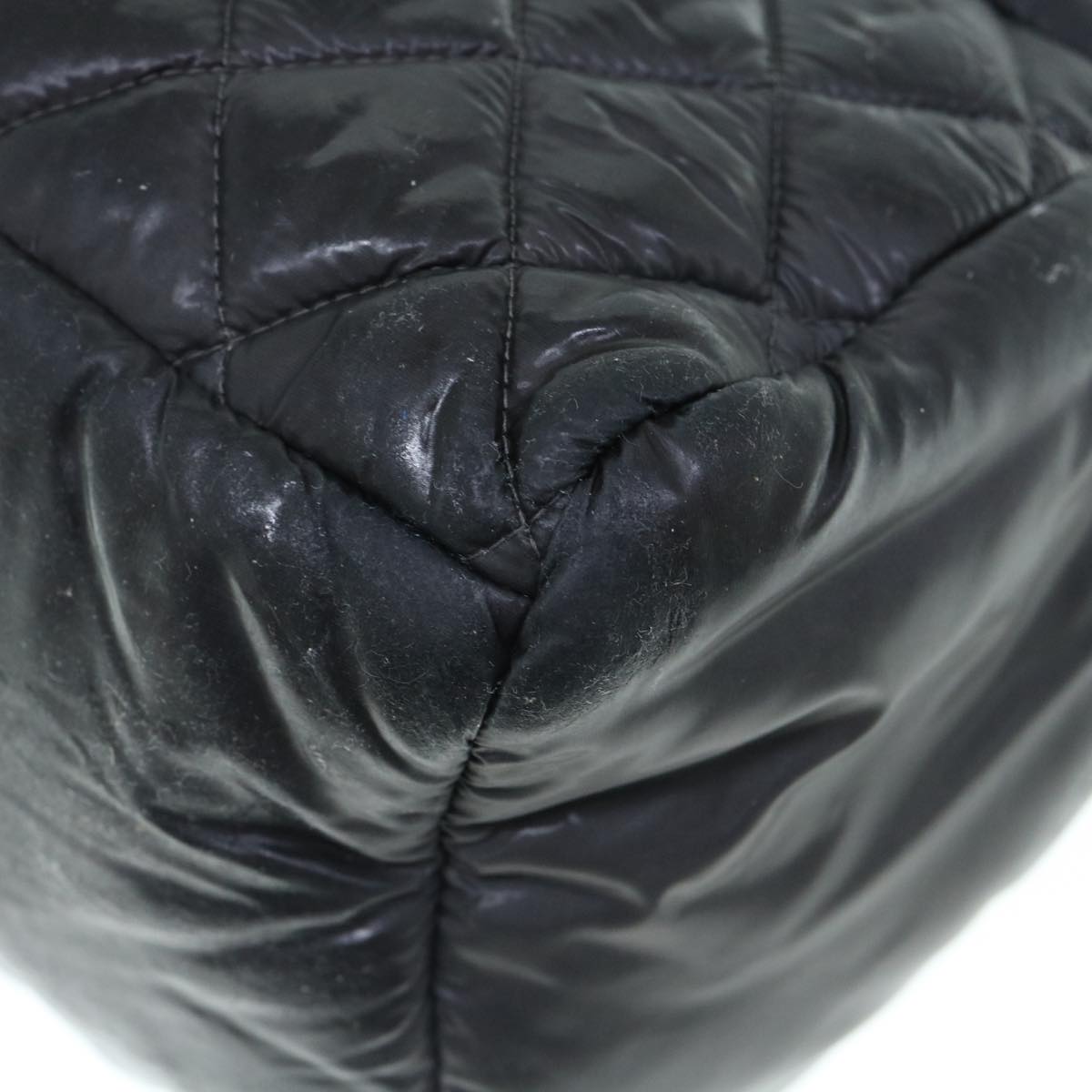 CHANEL Cococoon Shoulder Bag Nylon Black CC bs11077