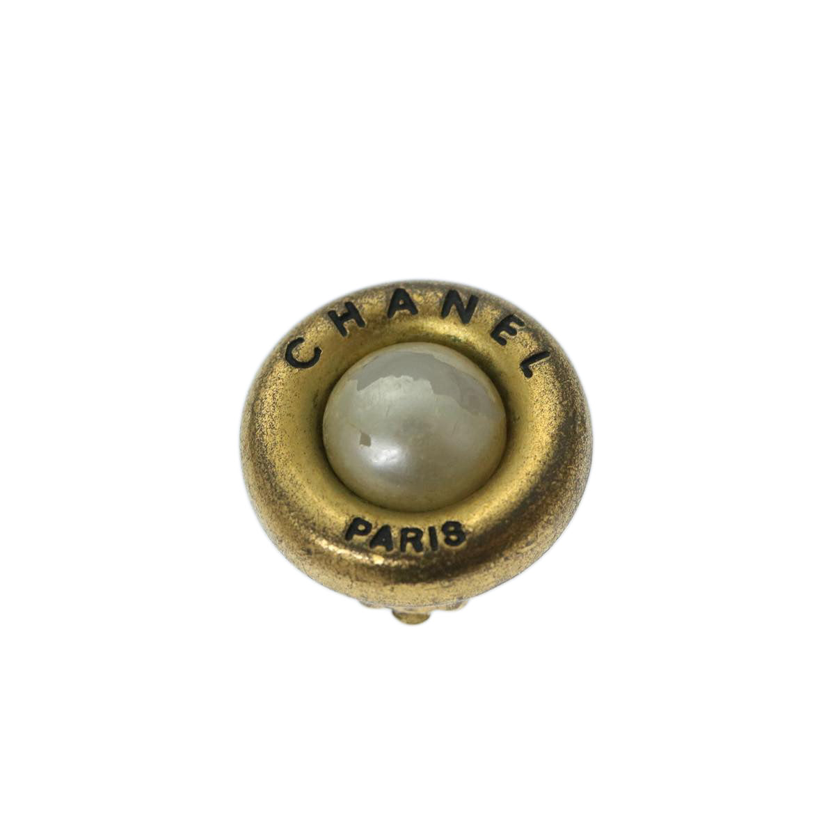 CHANEL Earring Gold Tone CC bs11280