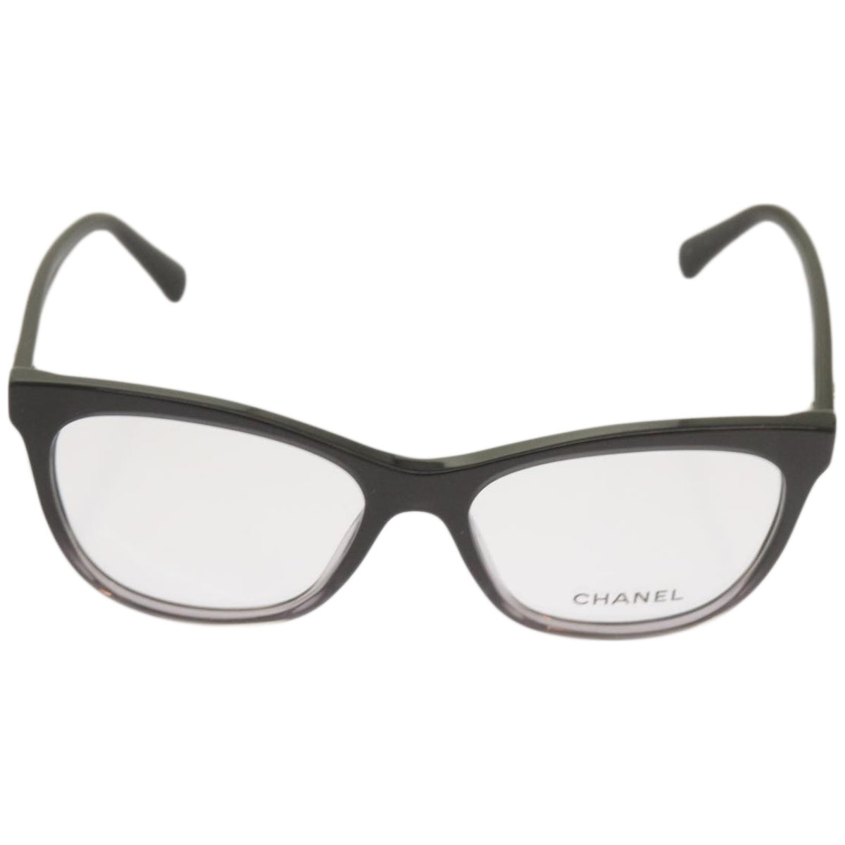 CHANEL Glasses plastic Black CC bs12146