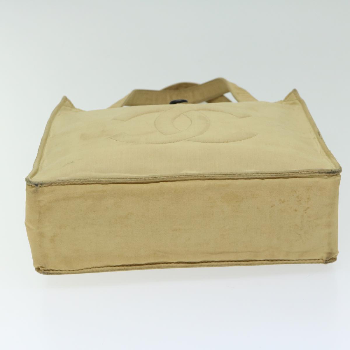 CHANEL Hand Bag Nylon Beige CC bs12434