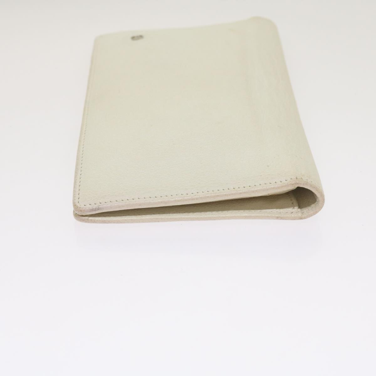 CHANEL Wallet Leather White CC bs12464