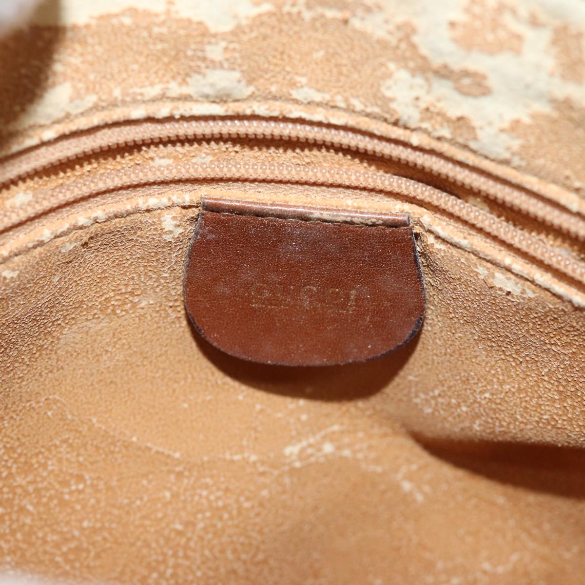 GUCCI Horsebit Shoulder Bag Leather Brown bs13592