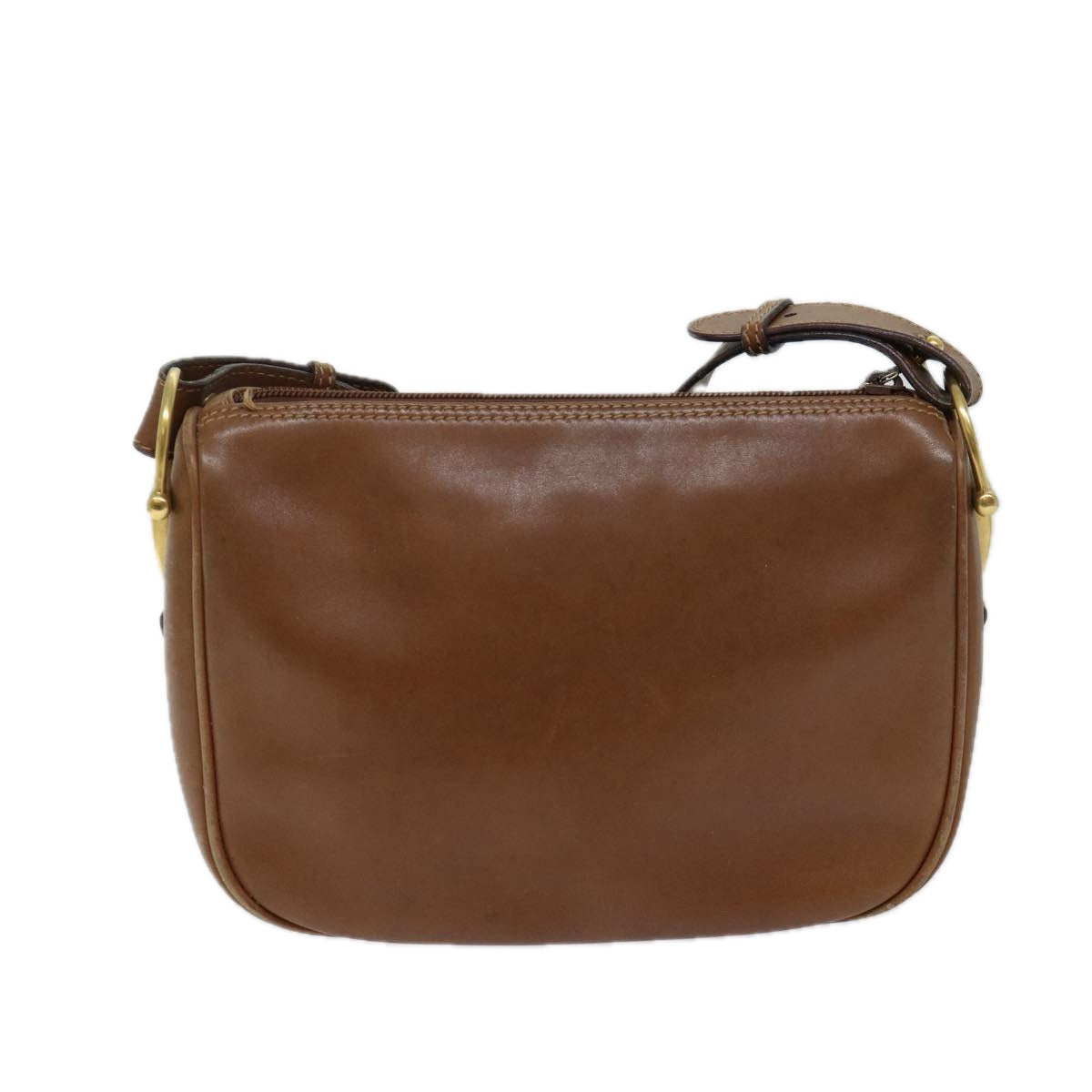 GUCCI Horsebit Shoulder Bag Leather Brown bs13592