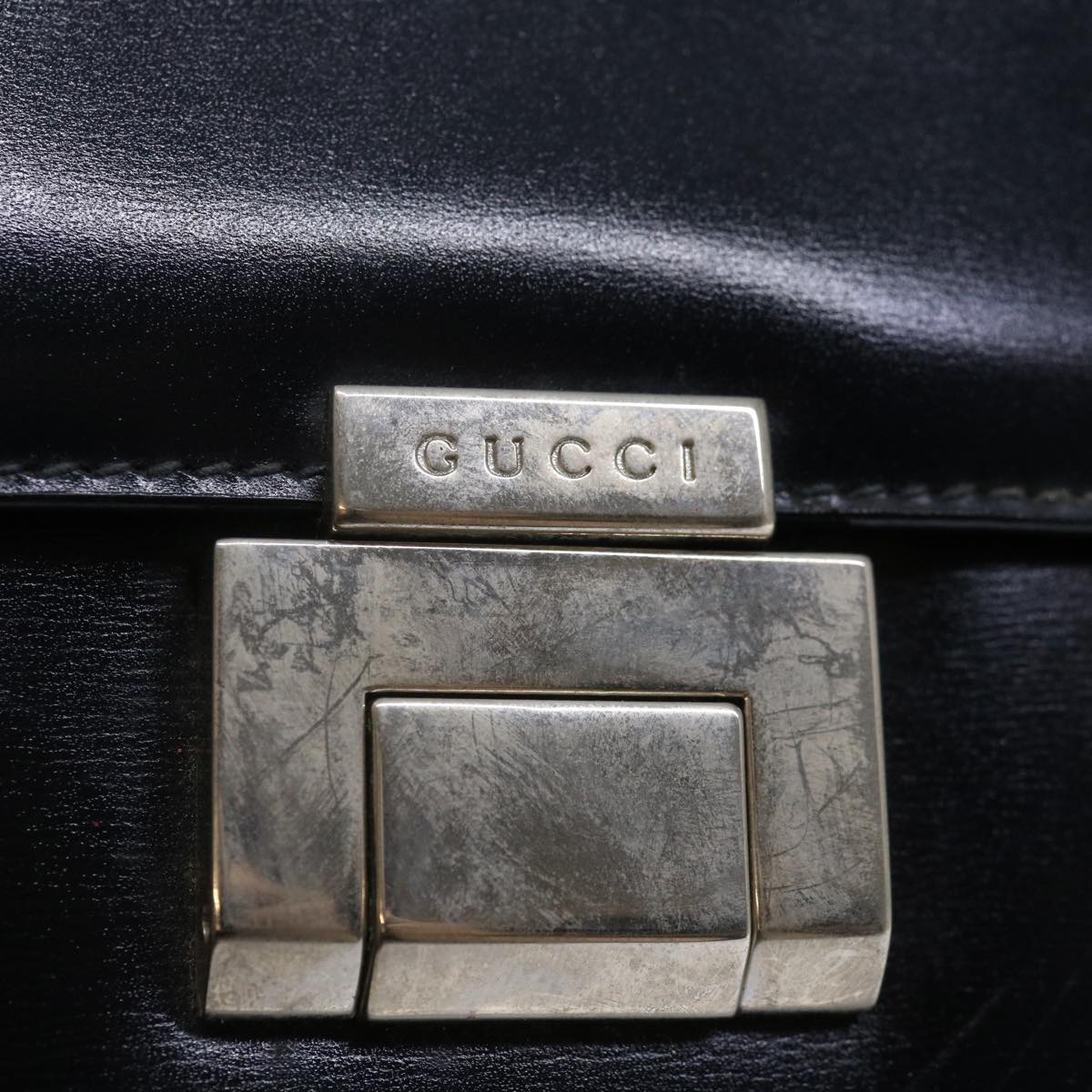 GUCCI Shoulder Bag Leather Outlet Black bs13630