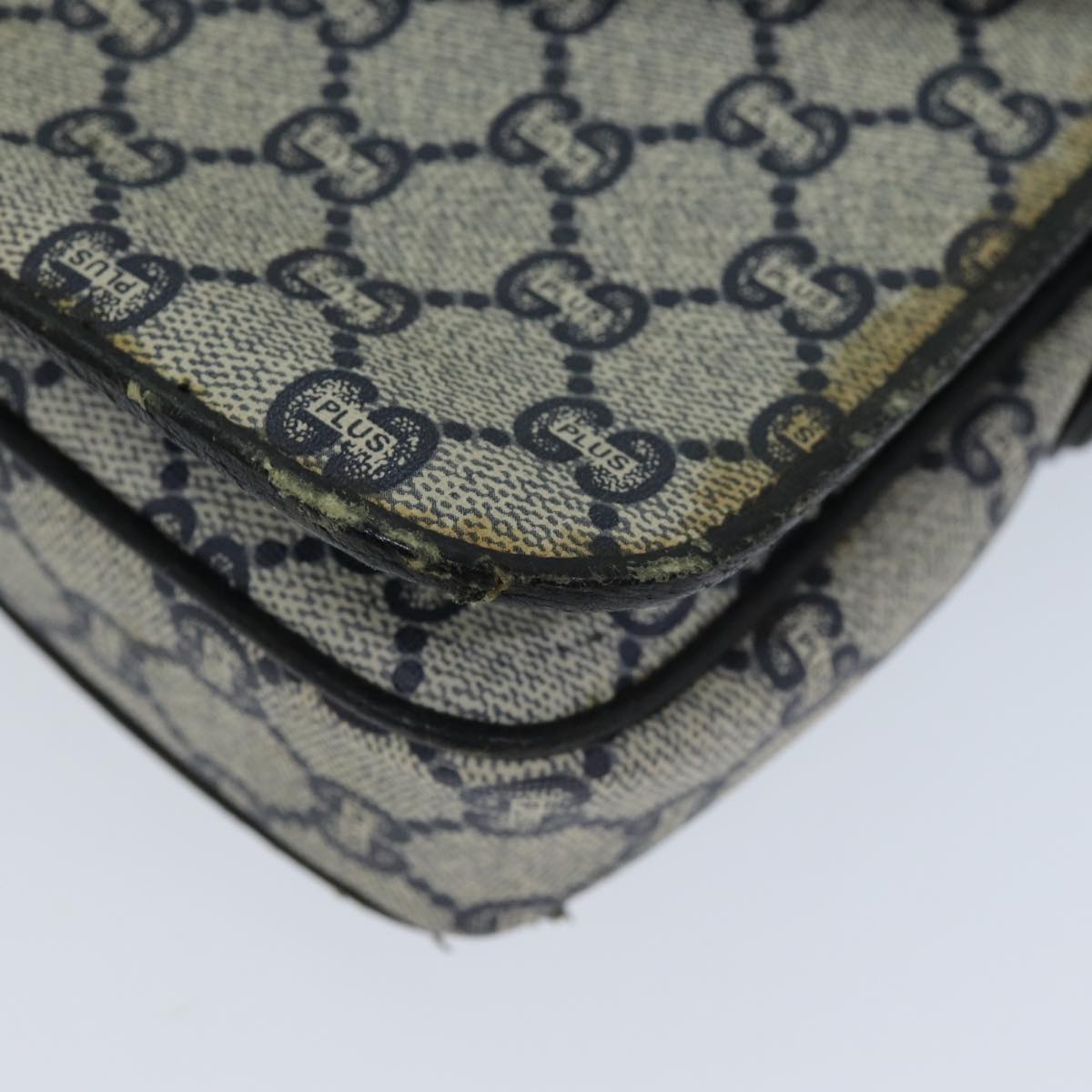 GUCCI GG Plus Supreme Shoulder Bag PVC Navy bs13697