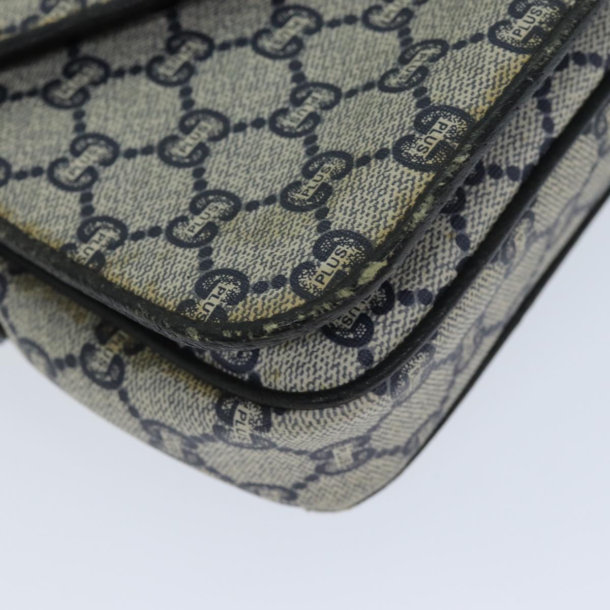 GUCCI GG Plus Supreme Shoulder Bag PVC Navy bs13697