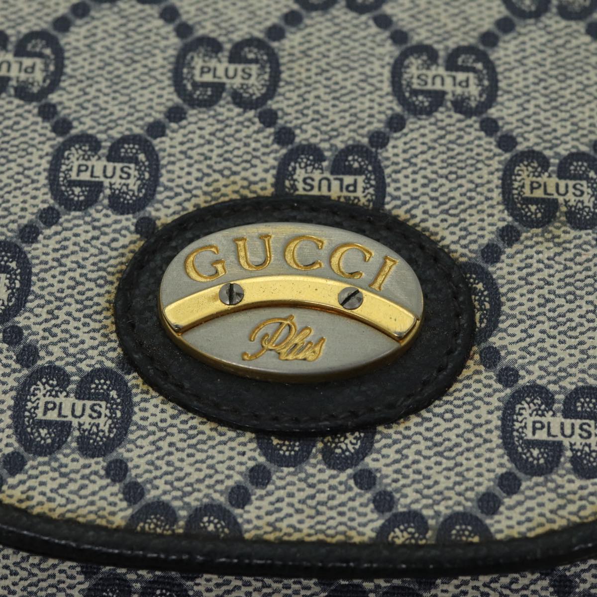 GUCCI GG Plus Supreme Shoulder Bag PVC Navy bs13697