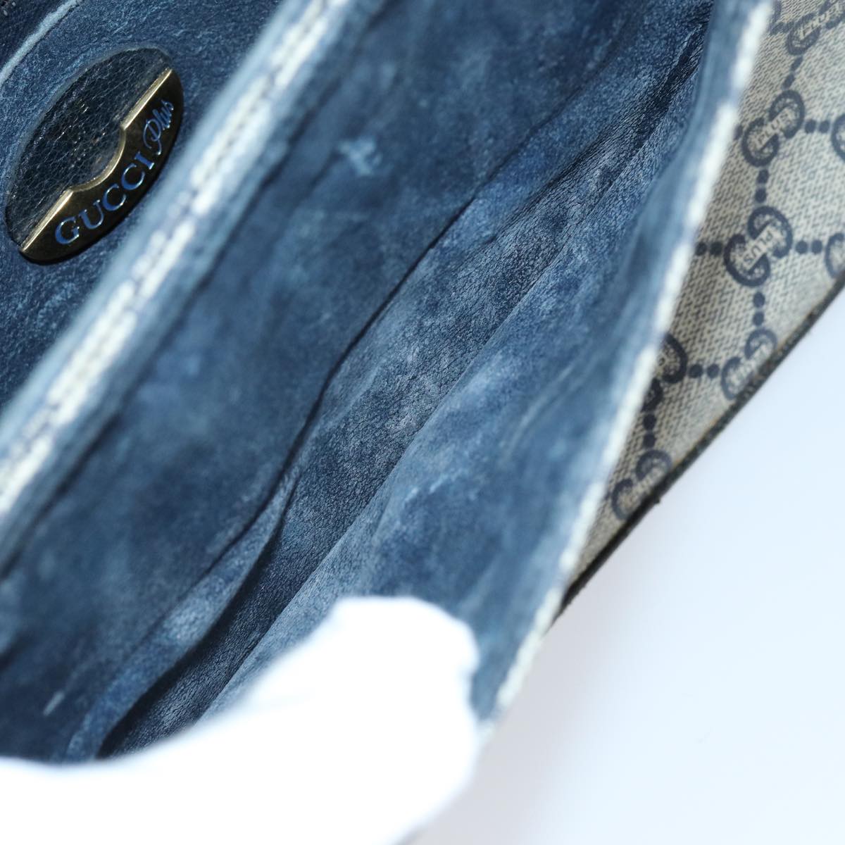 GUCCI GG Plus Supreme Shoulder Bag PVC Navy bs13697