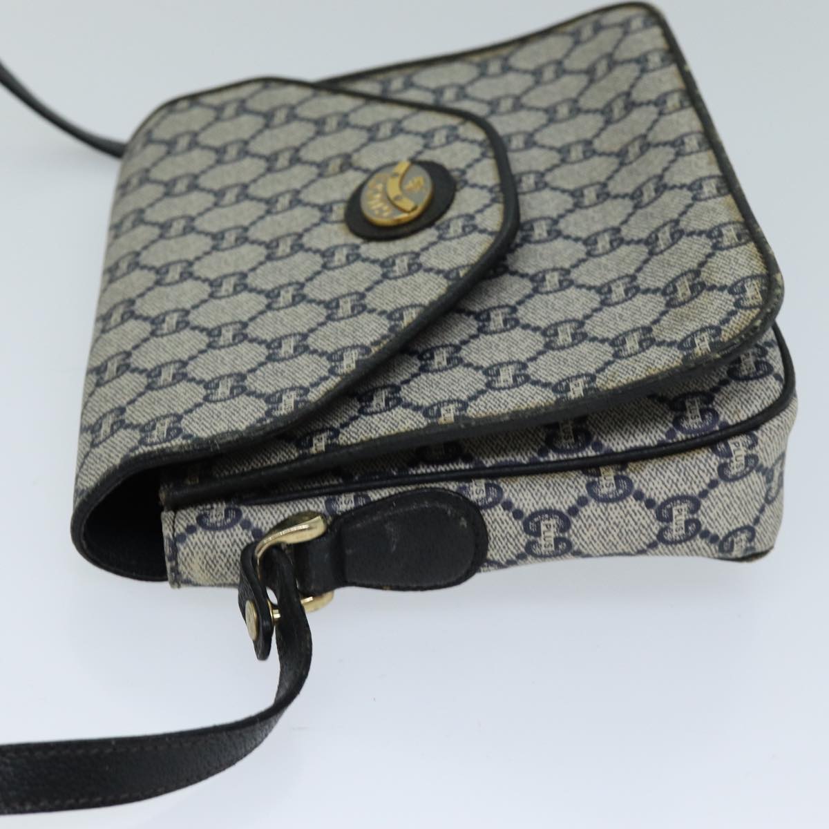 GUCCI GG Plus Supreme Shoulder Bag PVC Navy bs13697