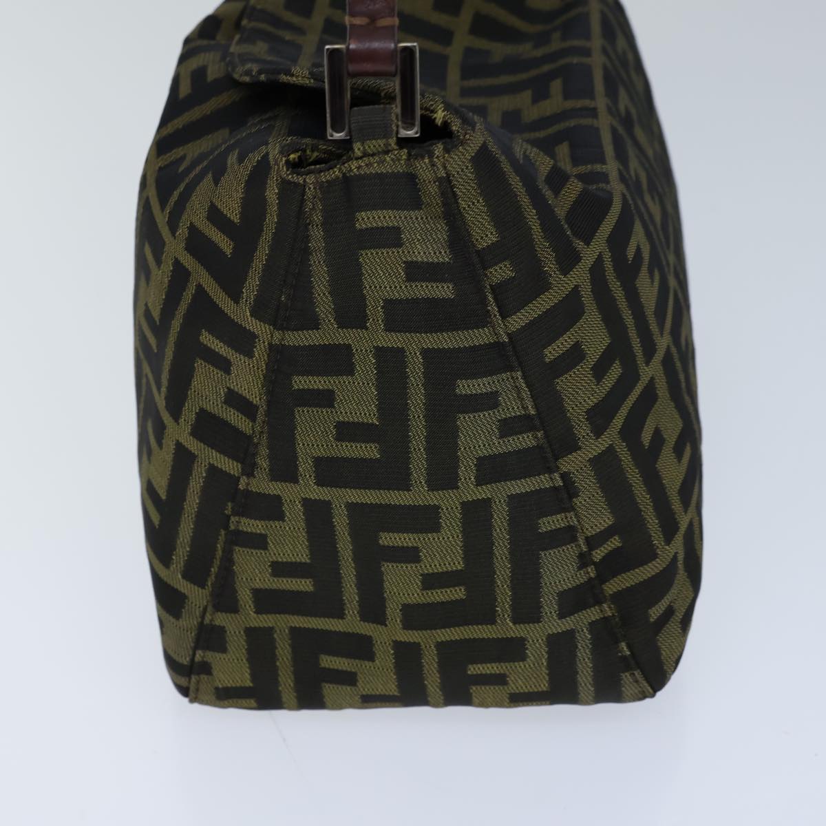 FENDI Zucca Canvas Shoulder Bag Brown Black bs13717