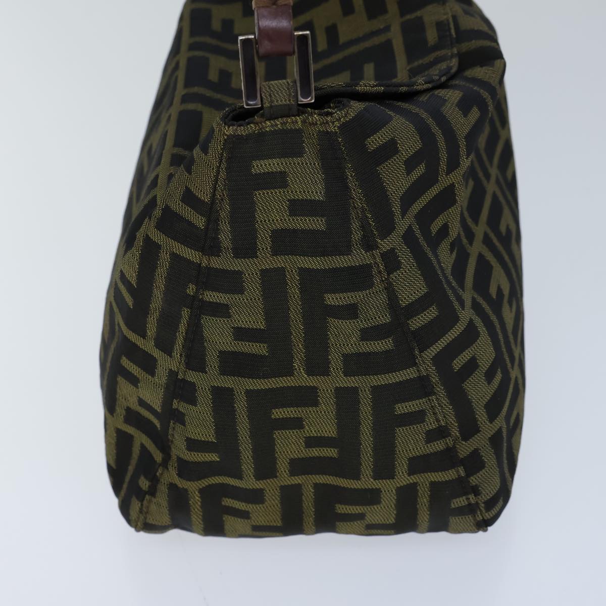 FENDI Zucca Canvas Shoulder Bag Brown Black bs13717