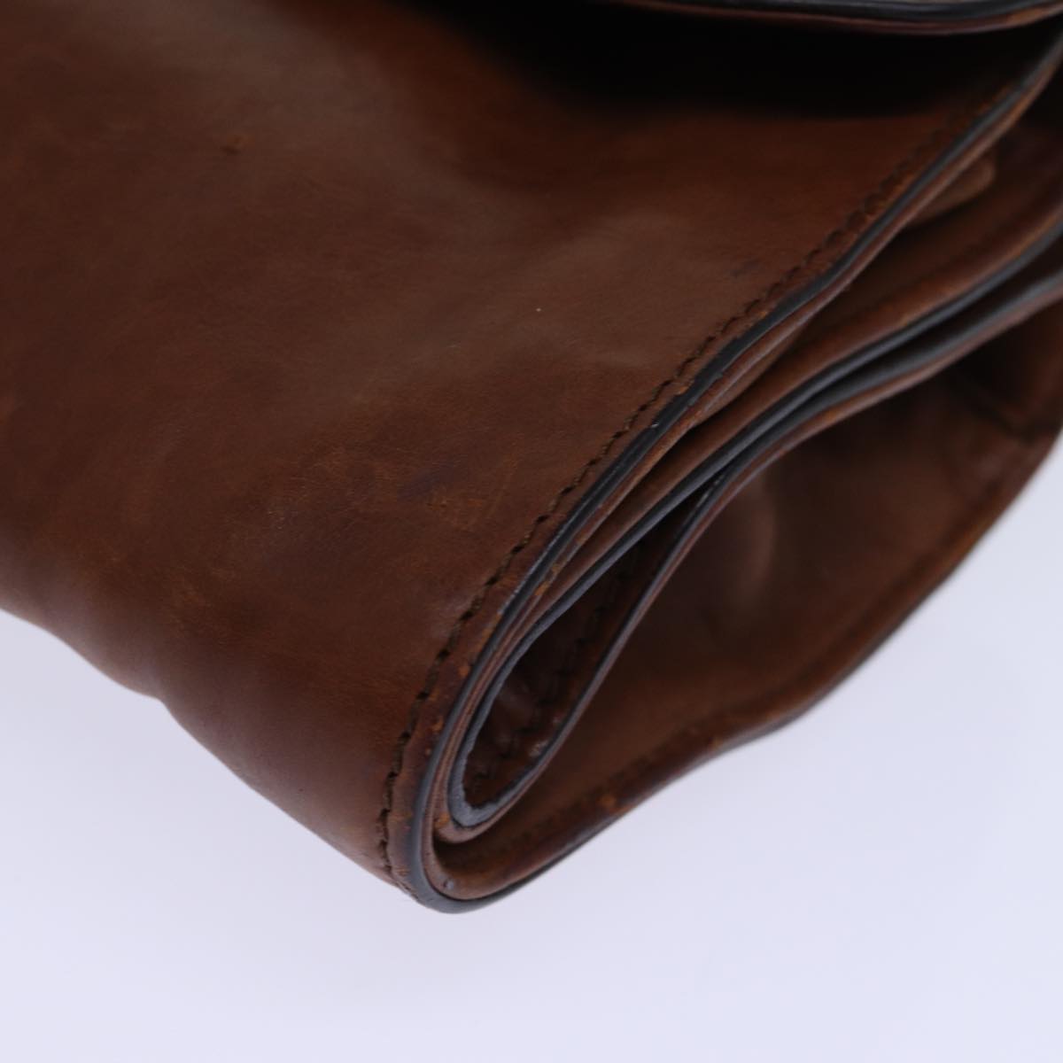 GUCCI Hand Bag Leather Brown 271569 bs13729