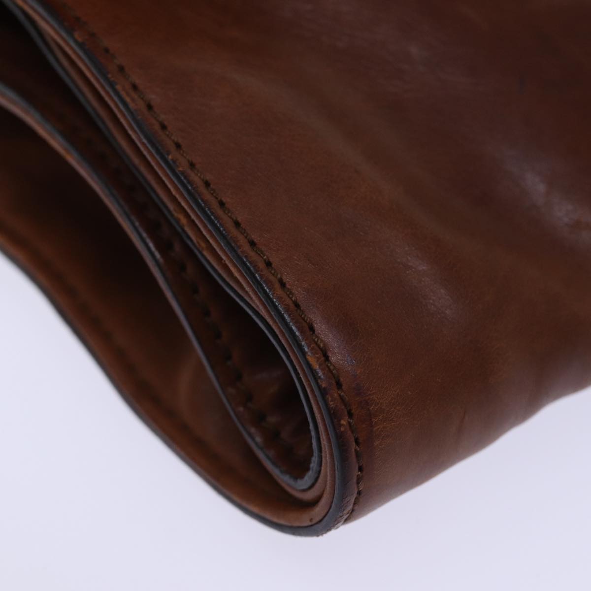 GUCCI Hand Bag Leather Brown 271569 bs13729