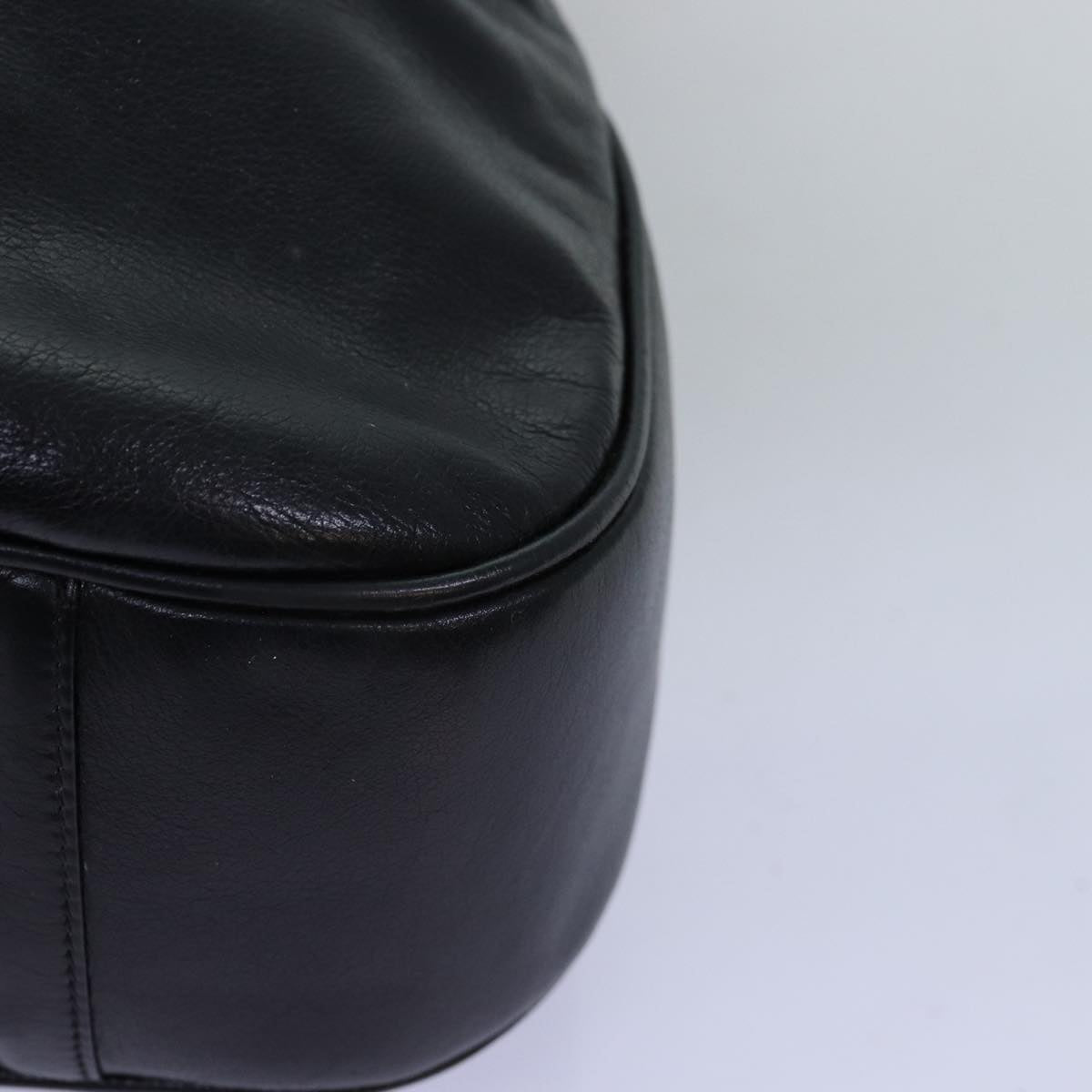 GUCCI Bamboo Hand Bag Leather 2way Black 001 1781 1577 bs13753