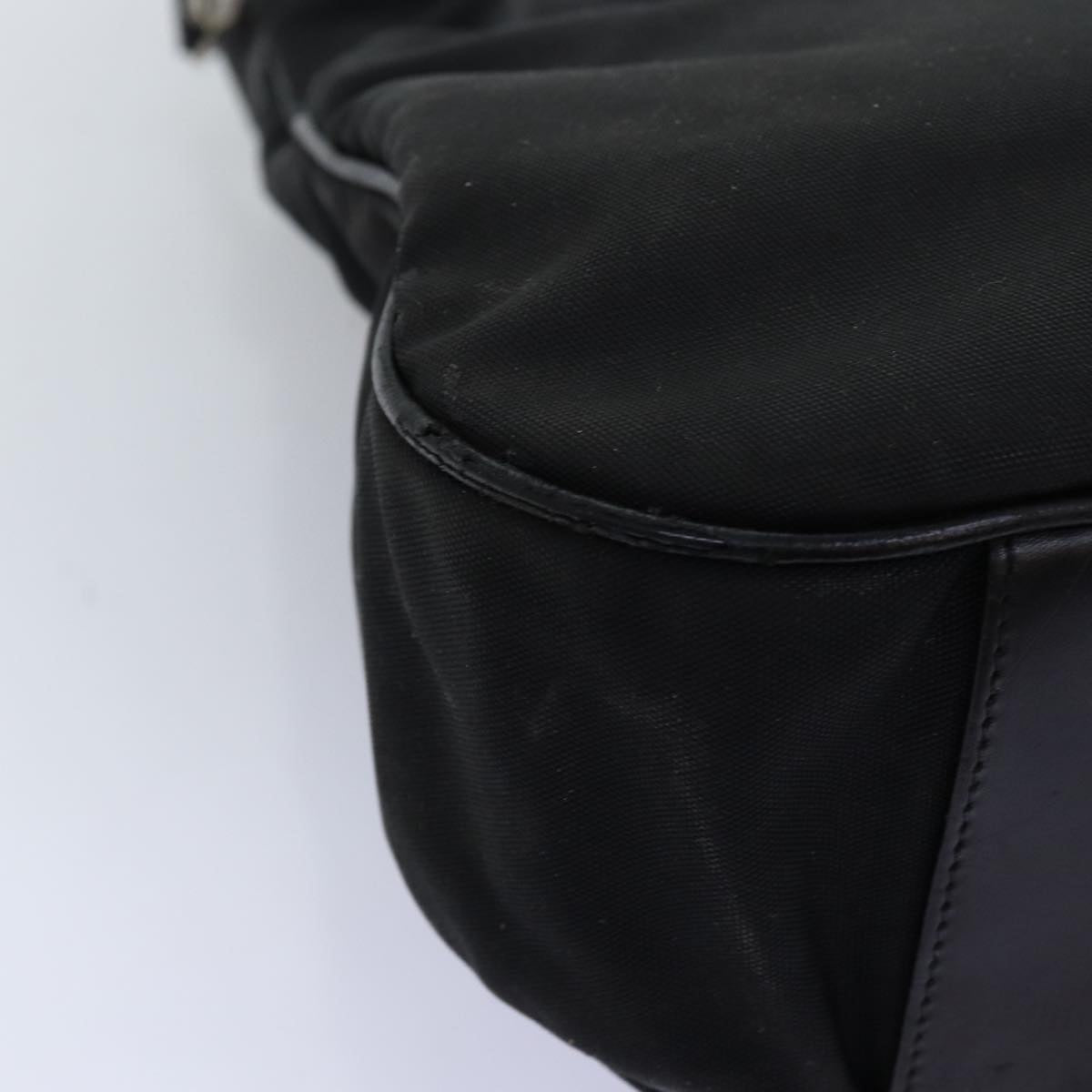 GUCCI Bamboo Hand Bag Nylon 2way Black 001 1577 2265 bs13767