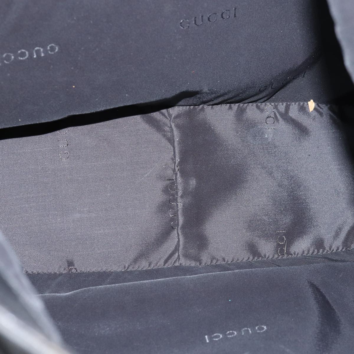 GUCCI Bamboo Hand Bag Nylon 2way Black 001 1577 2265 bs13767