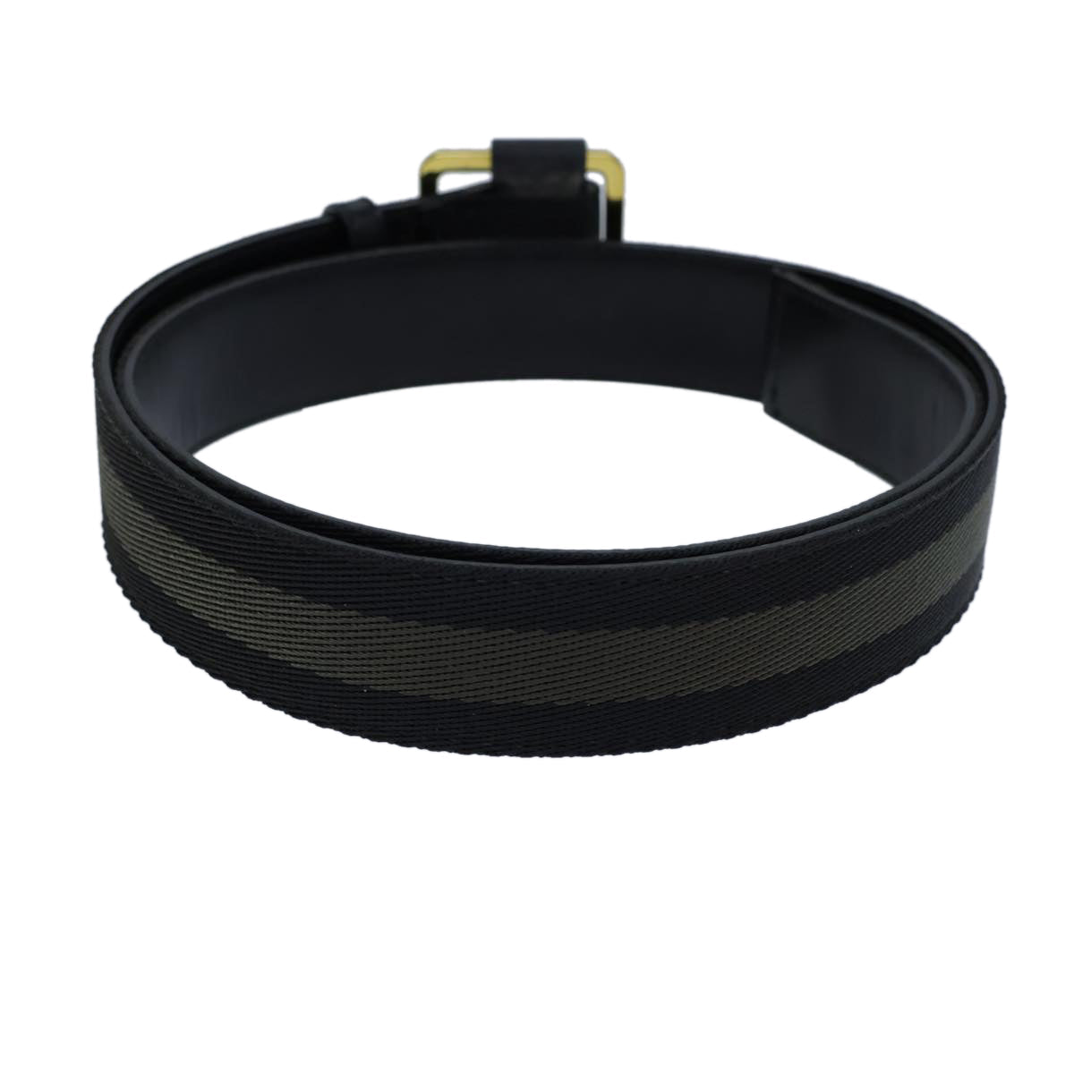 GUCCI Belt Canvas Leather 41.3"" Black bs13783