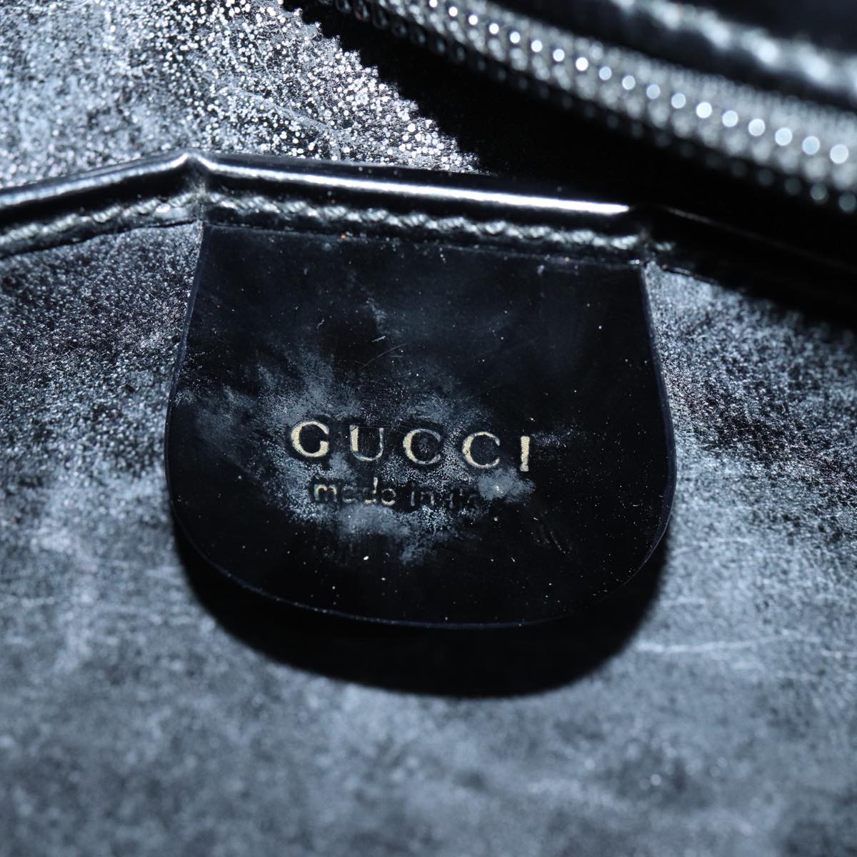 GUCCI Shoulder Bag Patent leather Black 002 2058 0480 0 bs13828