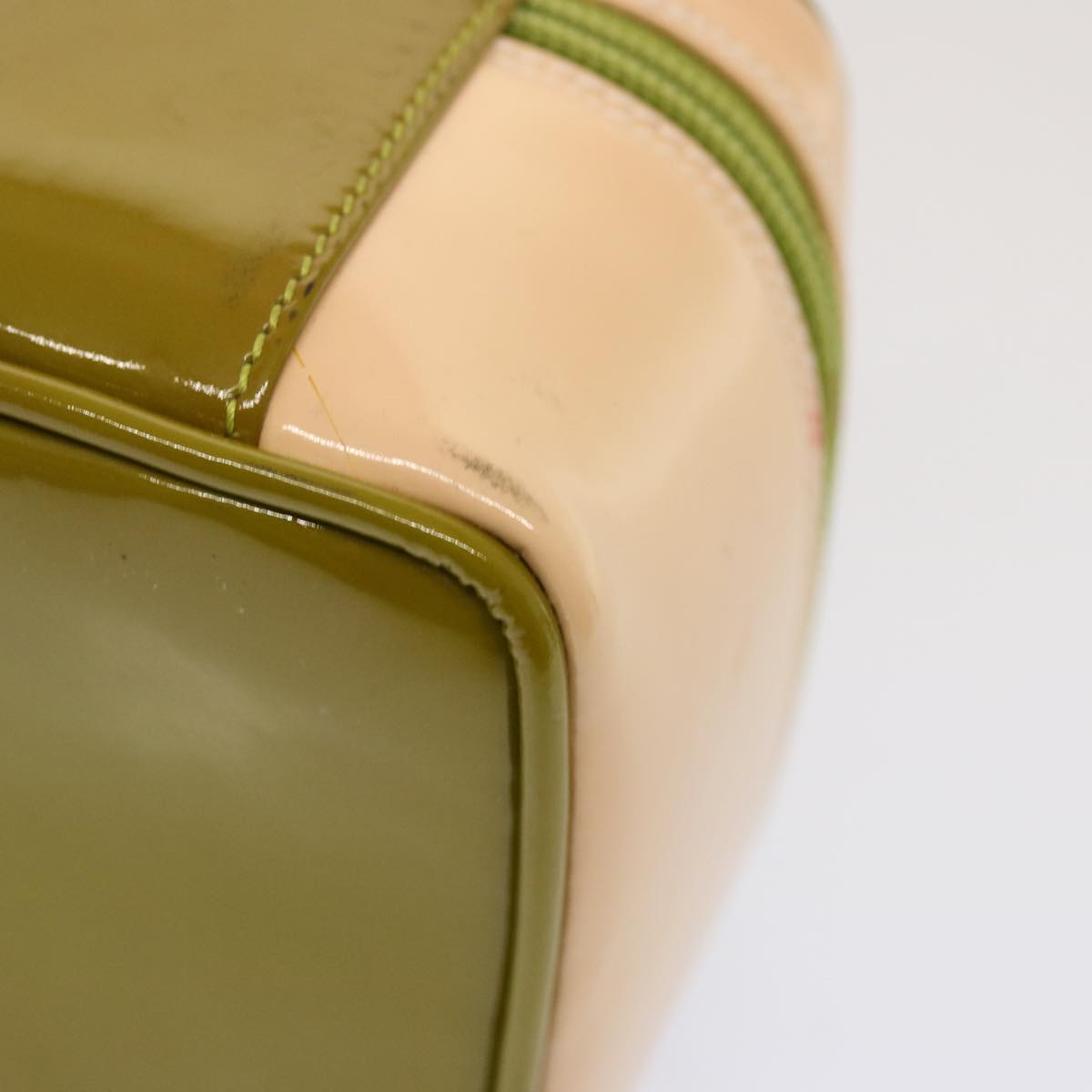 GUCCI Vanity Cosmetic Pouch Enamel Beige 032 1669 0141 bs13940