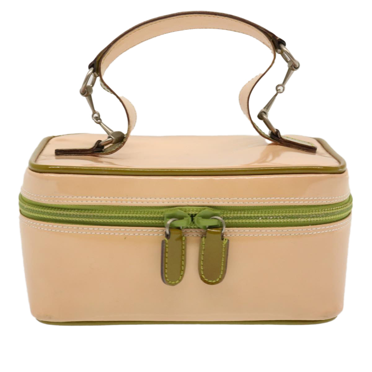 GUCCI Vanity Cosmetic Pouch Enamel Beige 032 1669 0141 bs13940
