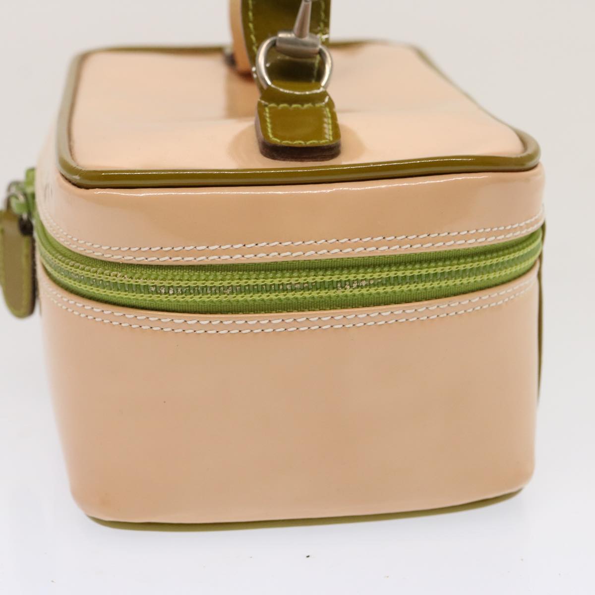 GUCCI Vanity Cosmetic Pouch Enamel Beige 032 1669 0141 bs13940