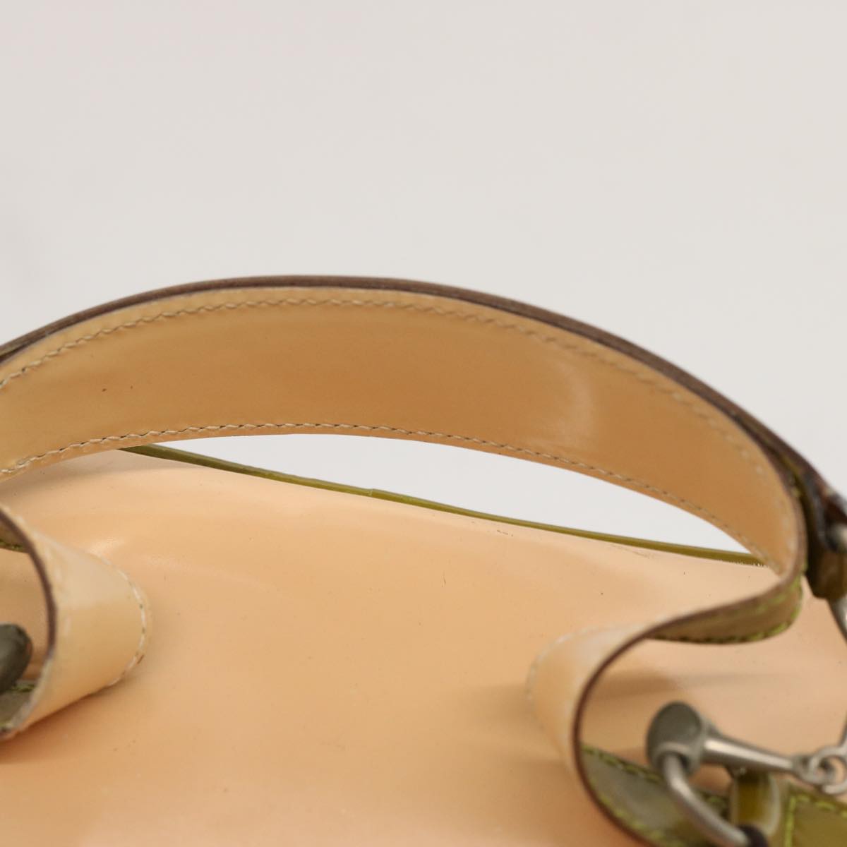 GUCCI Vanity Cosmetic Pouch Enamel Beige 032 1669 0141 bs13940