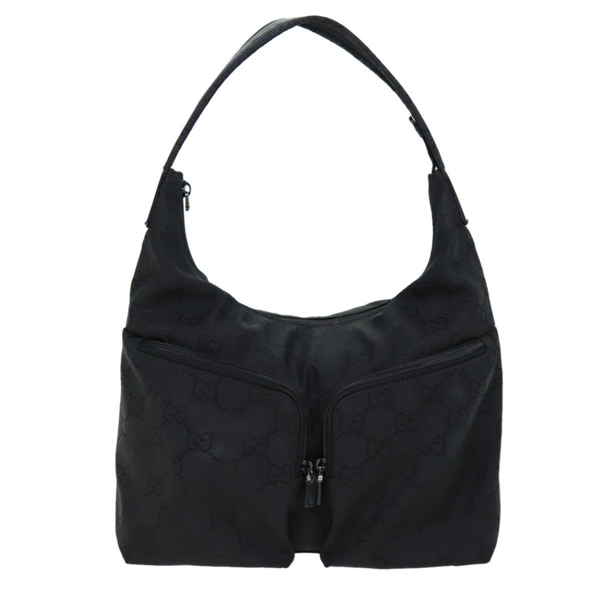 GUCCI GG Canvas Shoulder Bag Black 001 3380 bs14042